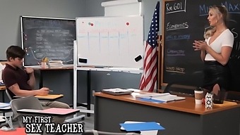 American Teacher Jordan Maxx Aids Her Student In Both Academics And Arousal