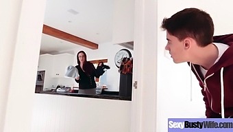 Busty Housewife Emma Butt Engages In Intense Sexual Activity