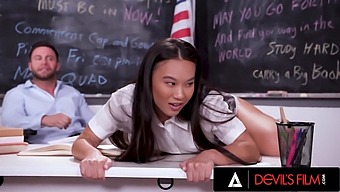 Asian College Student Gets Pounded By Her Teacher'S Big Cock