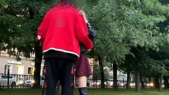 Young Couple'S Passionate Restaurant Encounter With A Cute 18-Year-Old