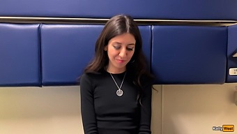 Gorgeous Teen Performs Pov Sex Acts On Train For Cash
