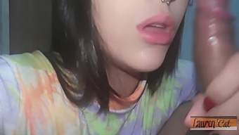 A Brazilian Brunette'S Mouth Fills With Semen
