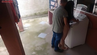 A Married Woman Offers Her Rear To The Washing Machine Technician While Her Spouse Is Absent, Leading To A Steamy Encounter