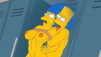 Marge, The Housewife, Experiences Intense Pleasure As She Receives A Load Of Hot Sperm In All Her Holes In This Animated Hentai Video